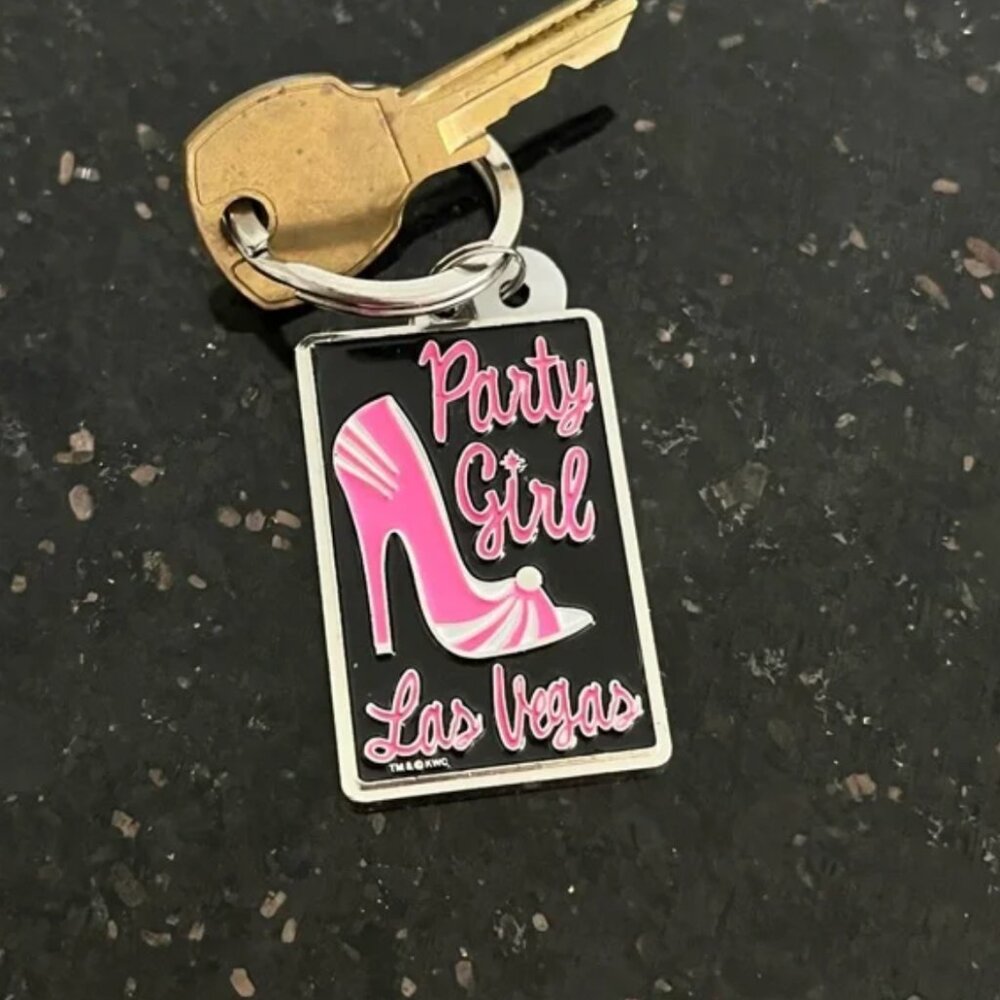 Las Vegas Party Girl Keychain